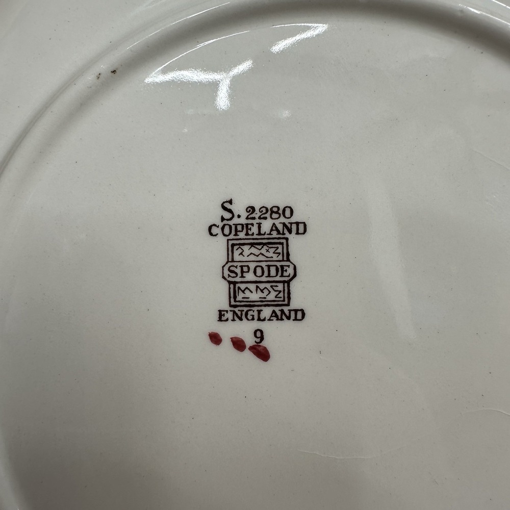 3 Copeland Spode Alden J Price Embossed Daisy Border Fruit Flower #9-11 Plates - Picture 7 of 15